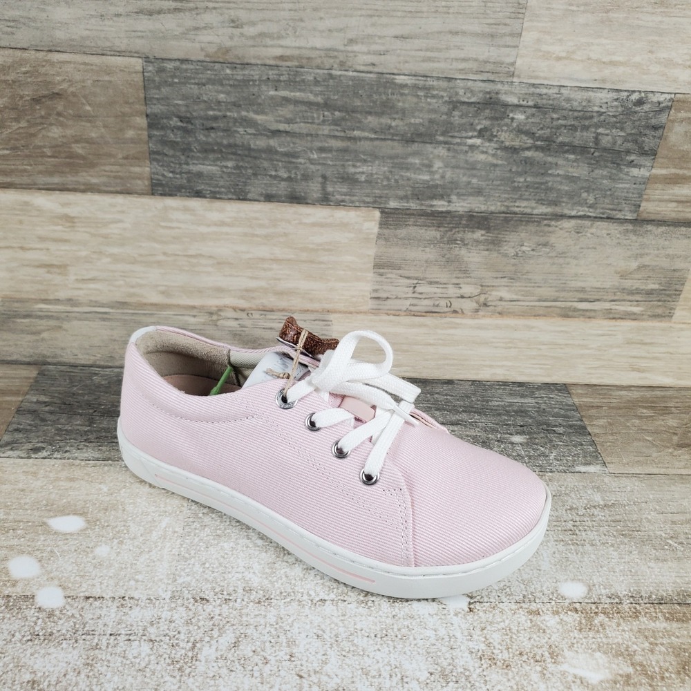 Birkenstock Arran Kids Casual Shoes Sz 10 Pink Textile Lace-Up Sneaker